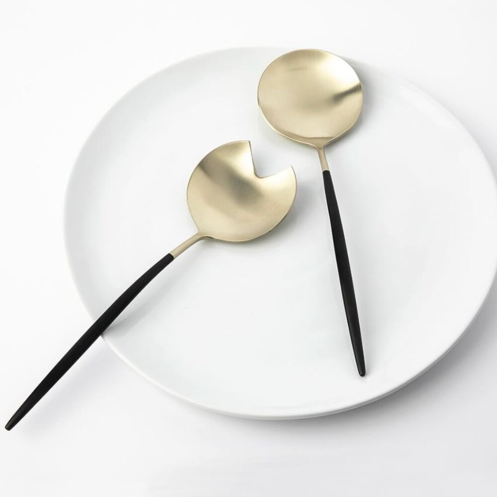 [Pottery Barn] Gaze Stainless Steel Serving Utensils, Set of 2 - Champagne